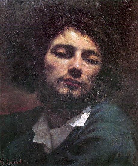 Gustave Courbet Self portrait with pipe. china oil painting image